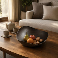 Fruit Platter Bowl Curved Sides Wooden Fruit Bowl Irregular Shape Tableware for Table