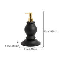 Easy to Refill Matte Black Soap Dispenser Roman Column Soap Dispenser