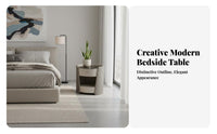 C-Shaped End Table with Drawer Minimalist design Household Furniture for Students