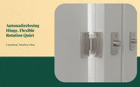 Stainless Steel Automatic Closing Partition Hinge, Surface-Mounted Toilet Door Hardware, Weight-Activated, Adjustable, Public Restroom, Easy to Install, Detachable, Suitable for Right Side Exit