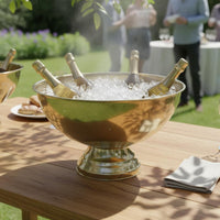 Champagne Bowl 304 Stainless Steel Vino Chiller Electroplated Finish Champagne Chiller for Bartenders, Bar, Party, Restaurant