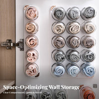 Wall Mounted Underwear Organizer Punch Installation Underwear Socks Organizer Space Saving Panty Storage Box for Men, Wardrobe, Bedroom, Washroom