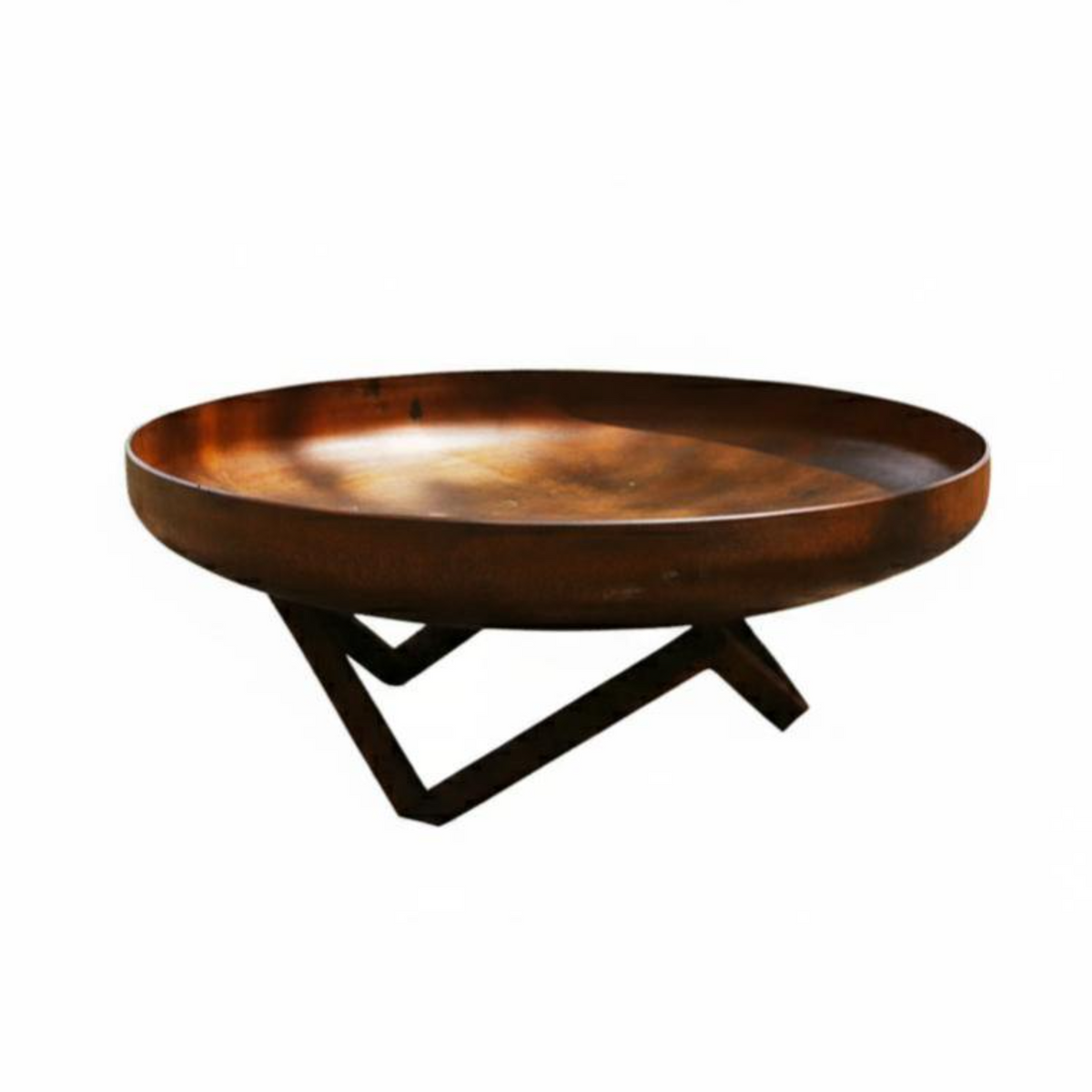 Portable Steel Fire Pit, Wood Burning, Outdoor Use