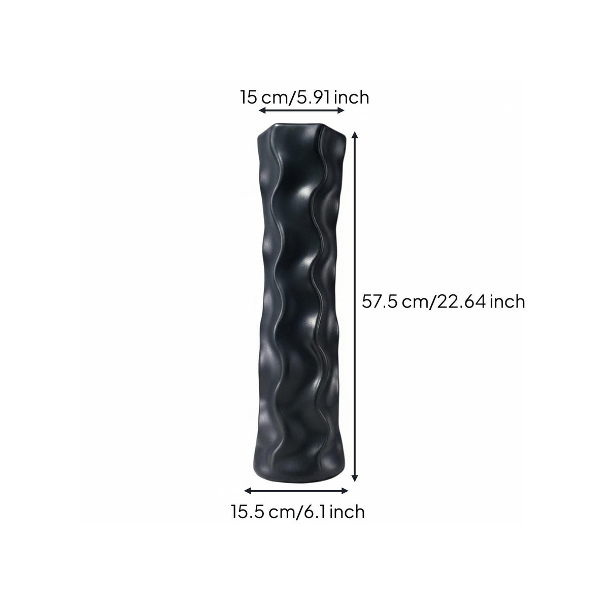 Plastic Imitation Ceramic Vase Lightweight Home Decoration Shatter Resistant