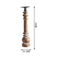 Wooden Candle Holder Rustic Decor Tall for Tabletop