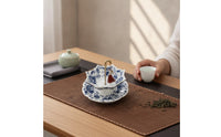 Glazed Ceramic Tea Strainer with Saucer Scalloped Tea Strainer with Saucer Traditional