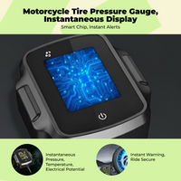 Tire Pressure Tracking System, Motorcycle cordless Tire Pressure Gauge, Instant LCD Display, High Accuracy