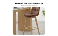 rotate Counter Stool with Backrest Modern Design Seating Furniture for Renters