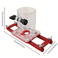 Router Slotting Guide Fixture Clear Router Guide with Transparent Guard Aluminum Positioning Bracket for Workshop