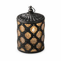Iron Lantern Domed Top Vintage Lantern Hanging Loop for Decorative Display