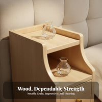 Narrow Nightstand Space-Saving Slim Bedside Tower Minimalist Design for Bedroom