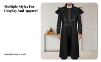 Medieval Assassin Cosplay Coat Irregular Hem Design Alternative Rock Zip Up