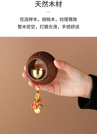 实木入户门铃可磁吸可粘贴榉木胡桃木家居商铺门墙装饰挂件冰箱贴
