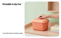 Lidded Tote with Handle Portable Household Storage particlesresistant for Home, educators