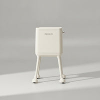 High-Legged Trash Bin with Inner Pail Rectangular Trash Can with Lid Modern Waste Bin with Wheels Sturdy for Kitchen