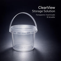 Bucket Lid Carry Handle Storage Container, Transparent Storage Bucket Lid, Handle Storage Unit Conta - Image 2