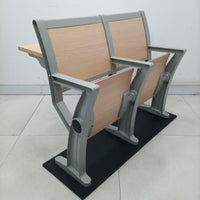 Lecture Hall Row Chair, Fixed Desk Chair, Aluminum Alloy Leg, School Auditorium