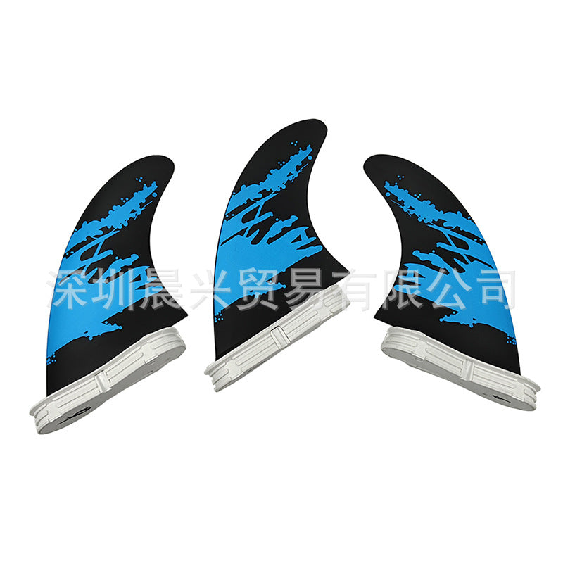 UPSURF Surfboard Fin Double Tabs 2/FCS2 G5/M Fiberglass Green