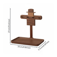 Key Organizer with Tray Natural Wooden Key Rack with Tray Versatile for Dresser