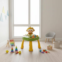 Multifunction Musical Activity Table Educational Toddler Learning Table Busy Board Design Interactive Baby Music Station LED Lights for 1-3 Years Old, Indoor
