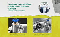 Automatic detector Faucet, Touchless Commercial Kitchen Sink Tap, Water-Saving, Easy Installation, Motion Detector, Hot and Cold Water blender