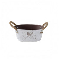 Oval Iron Planter Vintage Oval Planter Container Farmhouse Style
