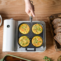 Induction Hob Pancake Pan and Egg Cooker with Four-Hole Design, Cast Iron Pancake Maker for Home Cooking, Poached Egg Pan, Induction Hob Pan