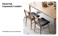 Upholstered Wood Frame Chair Padded Seat Seating Furniture Modern Minimalist Design Ergonomic spinerest for Homeowners, Families