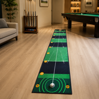Putter Mat Golf Practice Equipment Indoor Golf Practice Mat 50cm×300cm For Home Office Practice Roll Type Rubber Bottom