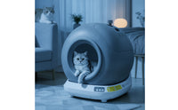 Electric Smart Litter Box with App Control Safe Automatic Cat Litter Box Quiet Pet Supply Washable for Apartment