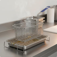 Wire Mesh Fryer Basket Thickened Kitchen Utensil Food Service Equipment for Restaurant Cooks