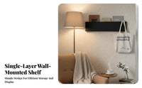 Space-Saving Floating Wall-Mounted Shelf Multi-Purpose Picture shelf Shelf Easy Installation Display Rack Minimalist thesign for thecorators, Collectors, Living Room, Bedroom, Hallway, Nursery