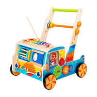 Multifunction Baby Push Toy with Activity Board Interactive Baby Push Toy with Activity Panel Educational Push Toy Sensory for Toddlers, Babies, Infants, Playroom, Nursery