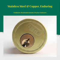 Double cylinder brass lock