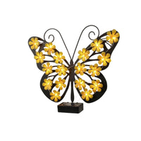 Solar Wall Light with Cutout Wings LED Butterfly Garden Light Wireless for Patio