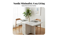 Multifunctional Foldable Dining Table Sturdy and Long-Lasting Folding Dining Table Easy to Clean Rounded Corners for Apartment Dwellers, Small Families, Students, Dorm Room, Home Office