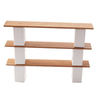 Miniature Cherry Wood Brick Bookshelf for Dollhouse