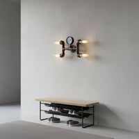 tube Wall Light Rustic Finish Retro tube Lamp Easy Installation Industrial Wall Sconce for Bedside, Hallway, Bar