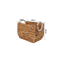 Straw Storage Basket Eco-Friendly Woven Storage Basket with Handles Artisanal