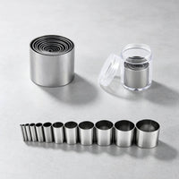 12 Pieces Clay Set with Jar Mini Round Circle Molds Long-Lasting for Crafters