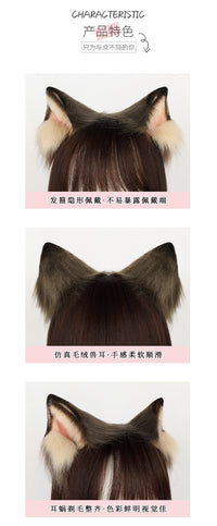 仿真暹罗猫耳朵发箍cosplay立体兽耳手作猫耳发箍Lolita漫展道具