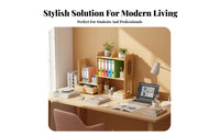 Expandable Bookrack Space Saving Adjustable Desk Hutch versatile for Hobbyists