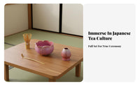 Kiln-Glazed Ceramic Matcha Tea Set Natural Bamboo Japanese Matcha Kit Beginner-Friendly for Beginners, Home Cafe