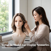 Makeup Display Bust Smooth Hairpiece Mannequin Bust PVC