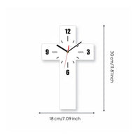 Cross Wall Cross-Shaped Clock Modern Design Home Decor Decorative for Halloween