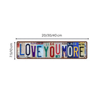 Wall Sign Vintage Metal Sign Rectangular for Living Room