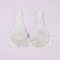 Lingerie Set for Women with 3/4 Cup Minimizing Bra for Large Bust, Lace with Back Closure for Everyday Wear