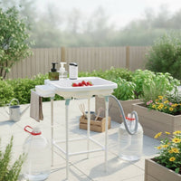 Portable Sink with Pump Electric Freestanding Wash Basin for Campers, Camping, Garden