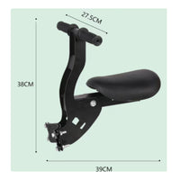 Electric Two-Wheeler Child Seat Foldable Front-Mounted Child Two-Wheeler Seat Padded Sturdy for Toddlers, Commuting