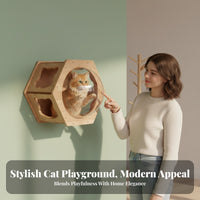 wall-mounted Climbing Space Wall-Mounted Cat Walkpath Sturdy long-lasting Wall-Mounted Cat Playground Customizable Layout Pet Furniture Promotes Exercise for Owners of Indoor felines, Indoors, Living Room, Bedroom, Next to viewpoint